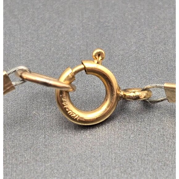 VTG Faceted 8mm Rhodonite Beaded Bracelet 7.25" 14k GF Spacers & Spring Ring - Picture 3 of 7